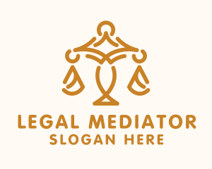 Lawyer Scale Court logo design