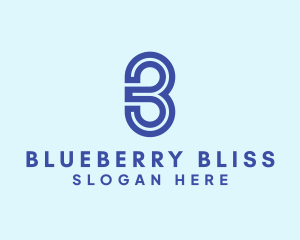 Blue Letter B Company logo design