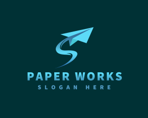 Paper Plane Aviation logo design