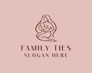 Breastfeeding Mother Infant logo design