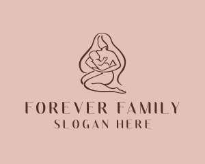 Breastfeeding Mother Infant logo design