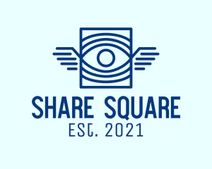 Square Eye Wings logo design