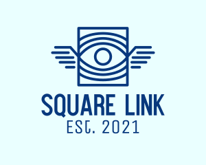 Square Eye Wings logo design