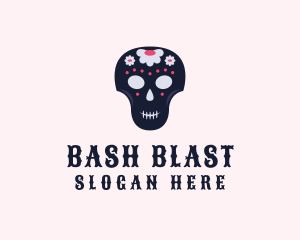 Floral Skull Festival Logo