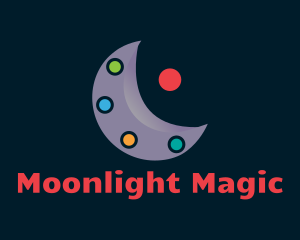 Moon Art Paint Palette logo design