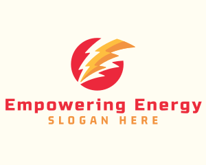 Electric Lightning Bolt logo design