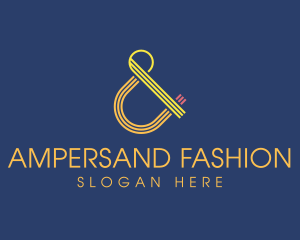 Stylish Ampersand Line logo design