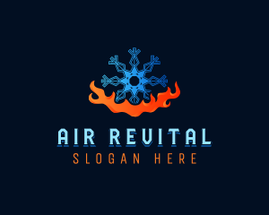 HVAC Air Conditioning Thermal logo design