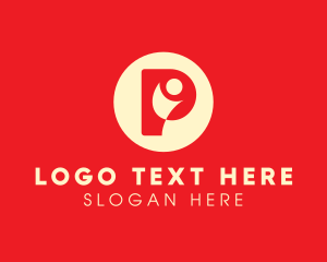 Marketing Person Letter P Logo