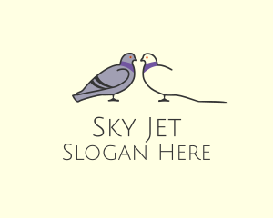 Pigeon Bird Communication Couple logo