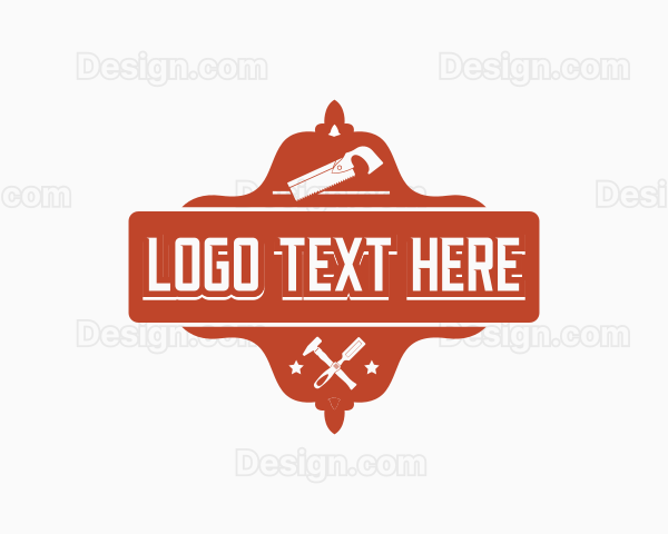 Handyman Woodwork Tools Logo