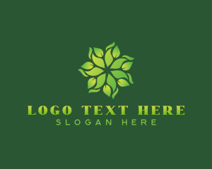 Organic Floral Leaf logo