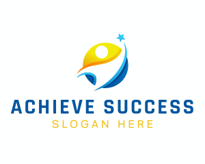 Human Star Success logo design