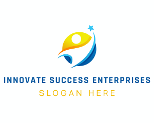 Human Star Success logo design