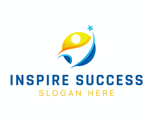 Human Star Success logo design