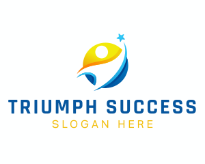 Human Star Success logo design