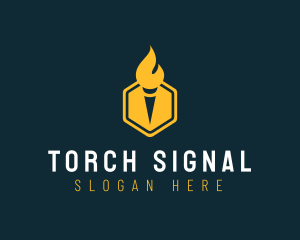 Hexagon Academic Torch logo