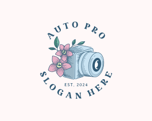 Flower Photography Camera Logo