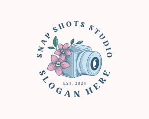 Flower Photography Camera logo design