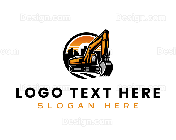 Industrial Excavator Machine Logo