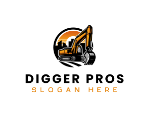 Industrial Excavator Machine logo design