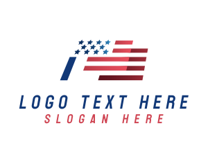 Patriotic American Flag logo