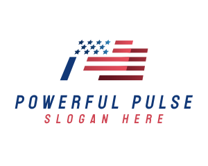 Patriotic American Flag logo