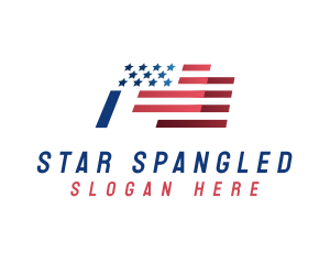 Patriotic American Flag logo