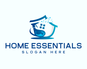 Home Disinfection Cleaning logo design