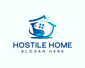 Home Disinfection Cleaning logo design