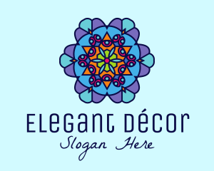 Floral Decoration Tile  logo design