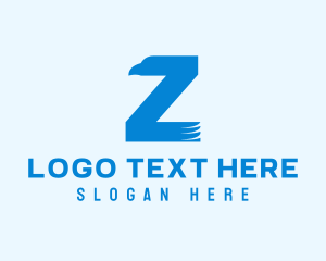 Blue Eagle Bird Letter Z logo