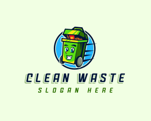 Trash Bin Recycling logo design