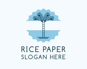 Newspaper Palm Tree logo design