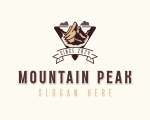 Mountain Peak Hiking logo design