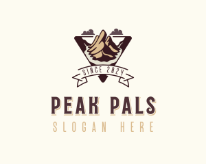 Mountain Peak Hiking logo design