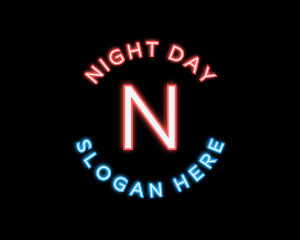 Neon Light Restaurant logo design