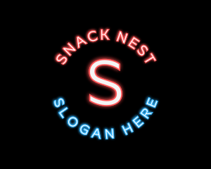 Neon Light Restaurant logo design