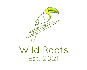 Wild Tropical Toucan logo design