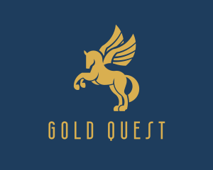 Gold Pegasus Company logo design