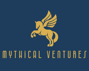 Gold Pegasus Company logo design