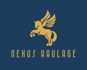 Gold Pegasus Company logo design