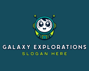 Cartoon Space Astronaut logo design