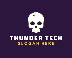 Thunder Skull Anaglyph logo design