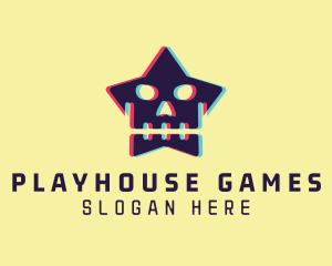 Gaming Star Skull logo design