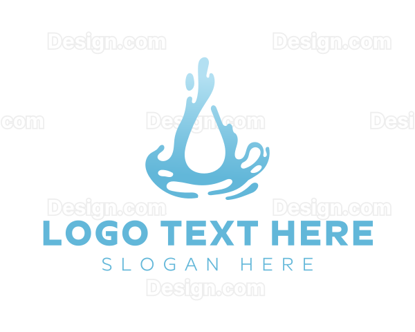 Abstract Clean Water Flow Logo