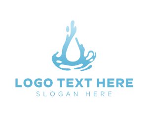 Abstract Clean Water Flow logo