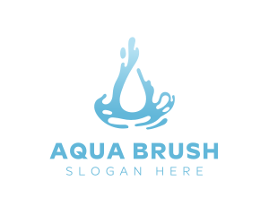 Abstract Clean Water Flow logo design