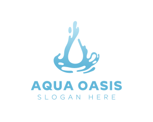 Abstract Clean Water Flow logo design