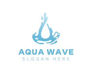 Abstract Clean Water Flow logo design